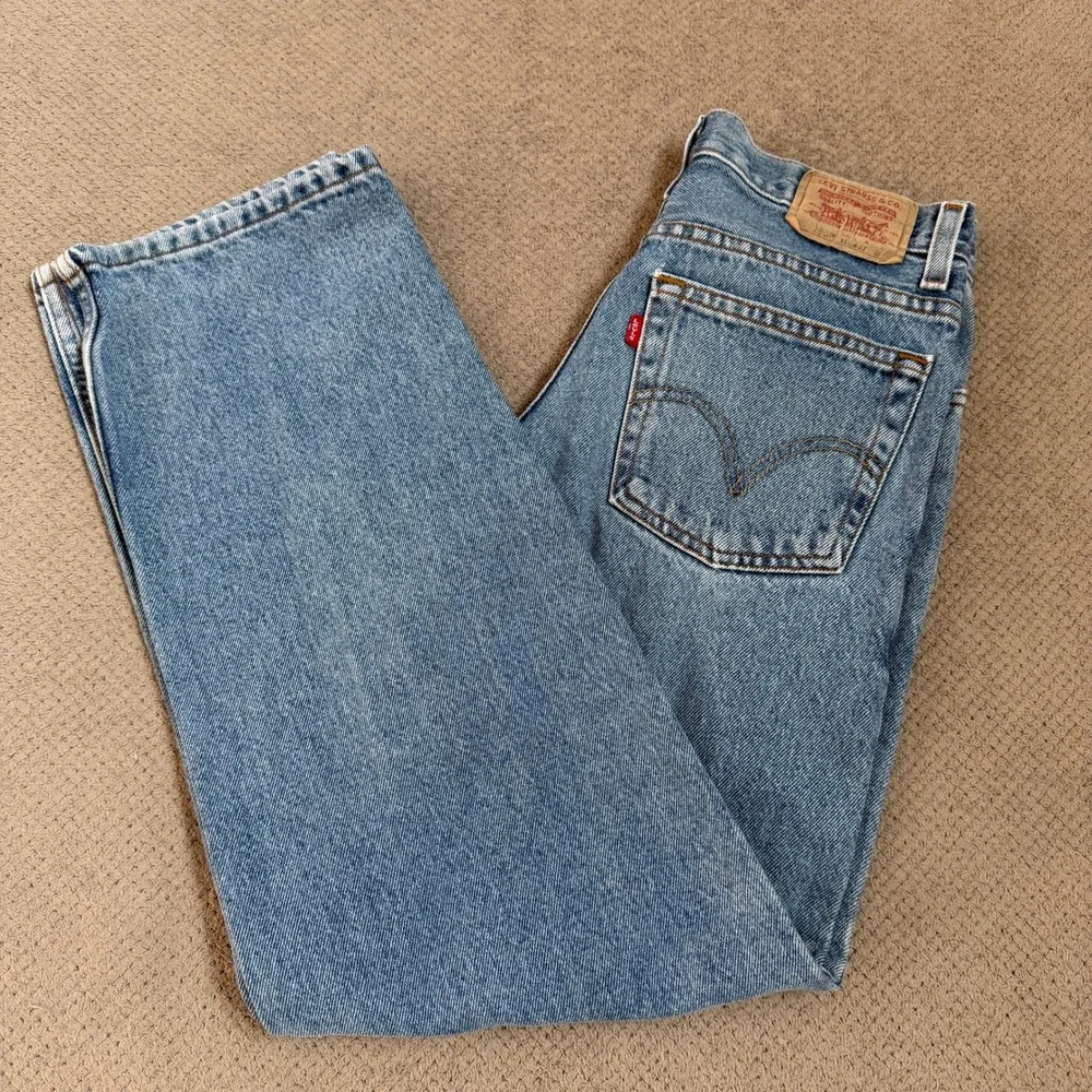 Vintage 2000s Levis 550 Relaxed Fit Jeans Light Wash Denim 18 Slim 27x29